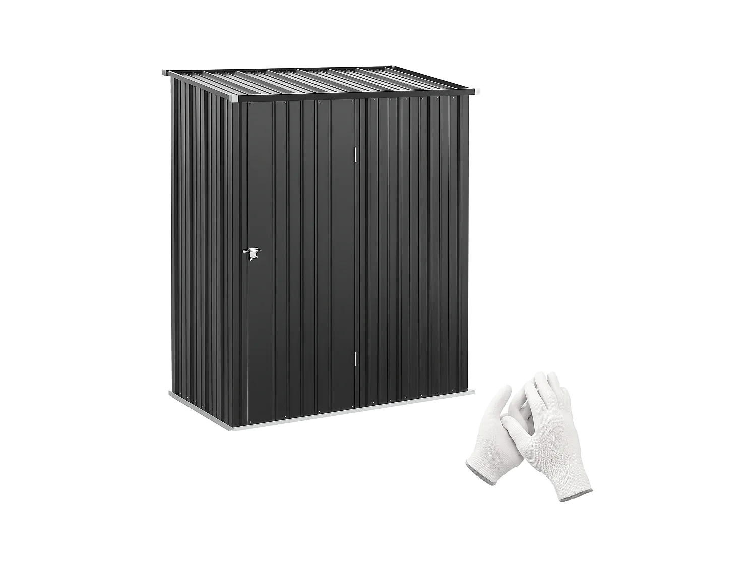 Casetta da giardino porta utensili in lamiera con serratura