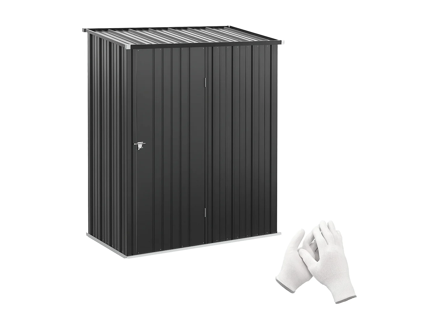Casetta da giardino porta utensili in lamiera con serratura