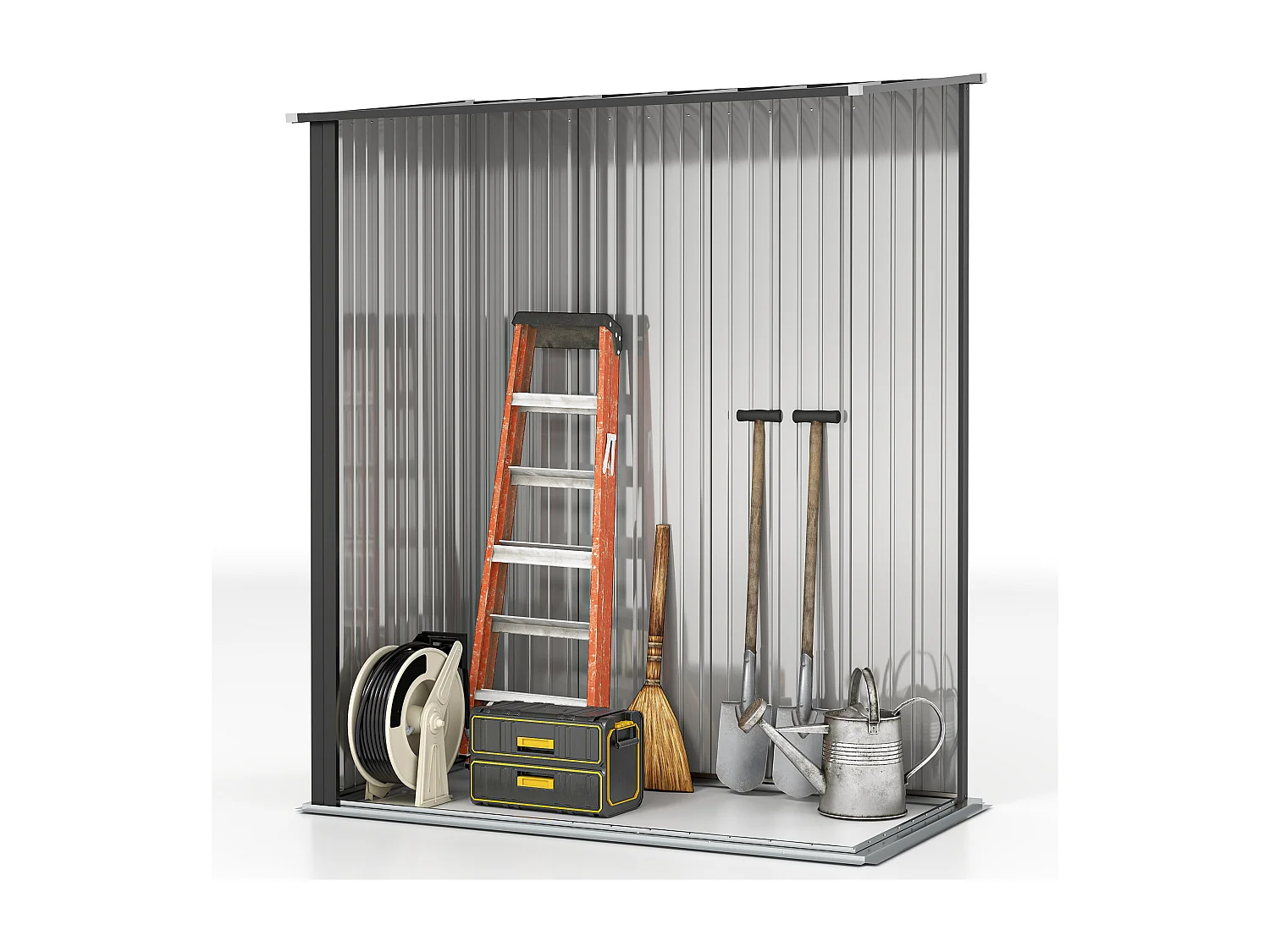 Casetta da giardino porta utensili in lamiera con serratura