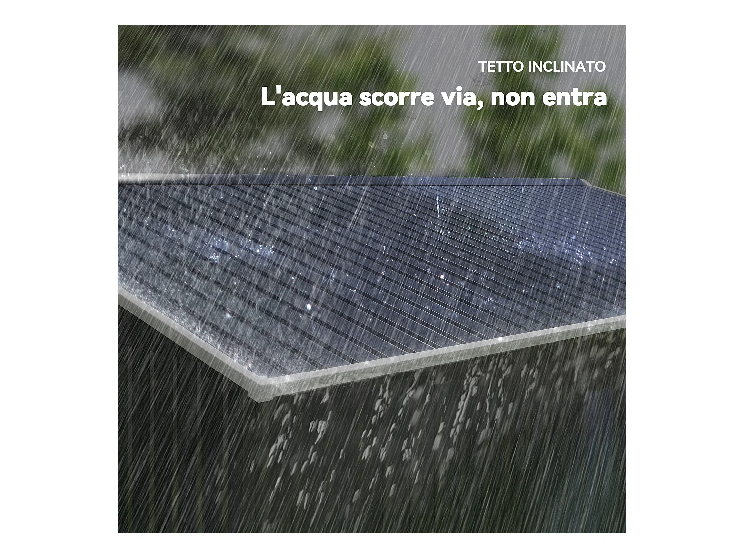 Capanno attrezzi in acciaio con 2 porte e 4 prese d'aria