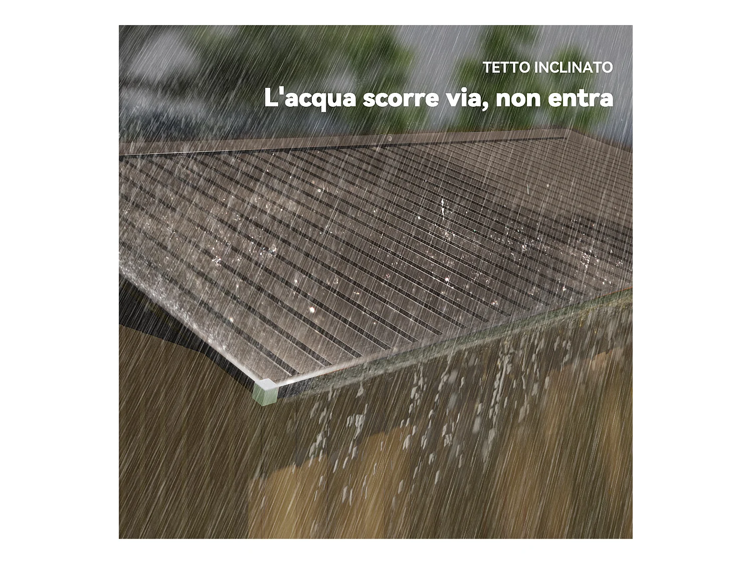 Casetta da giardino 340x386x200cm 2 porte 4 prese d'aria