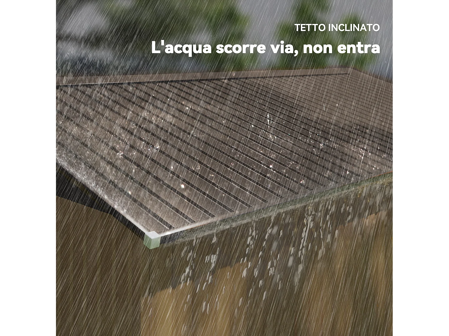 Casetta da giardino 340x386x200cm 2 porte 4 prese d'aria