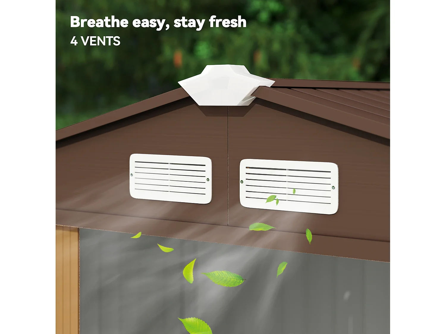 Casetta da giardino in lamiera porte scorrevoli 213x130x185cm