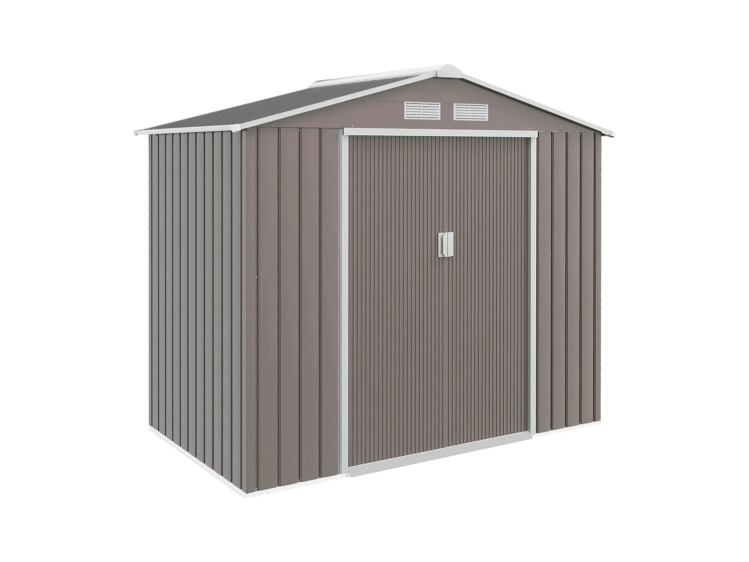 Casetta da giardino in lamiera porte scorrevoli 213x130x185 cm