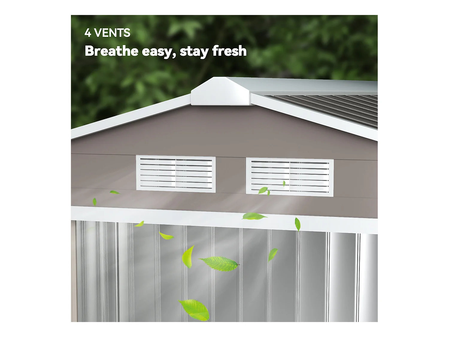 Casetta da giardino in lamiera porte scorrevoli 213x130x185 cm