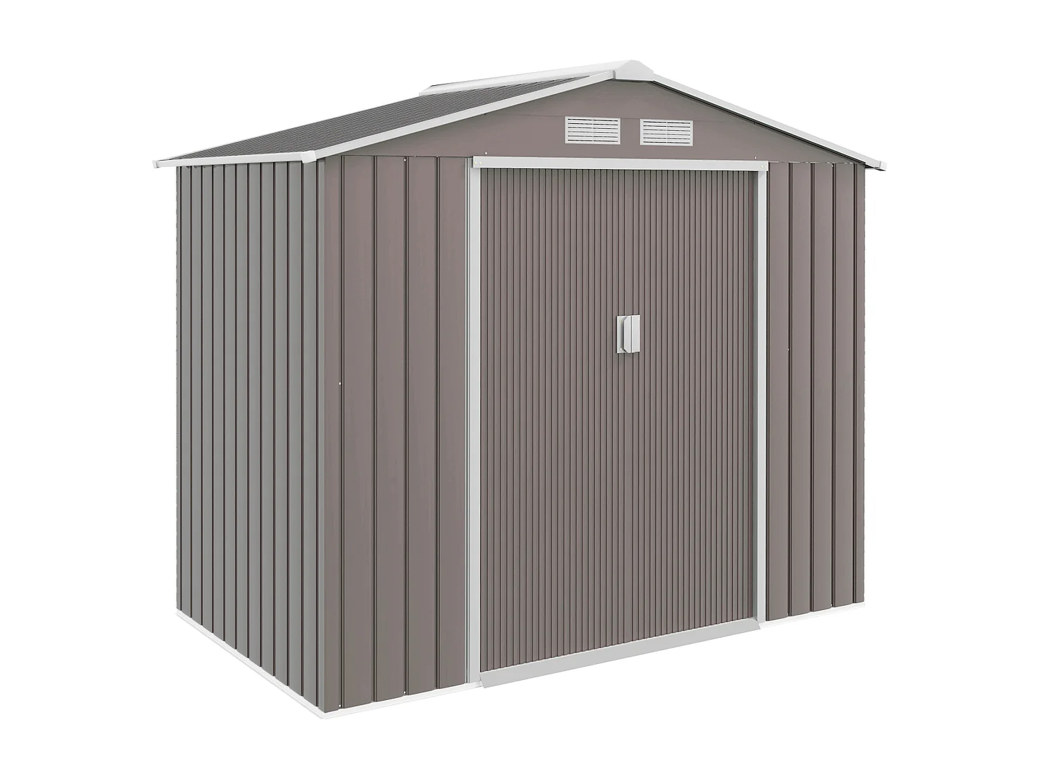 Casetta da giardino in lamiera porte scorrevoli 213x130x185 cm