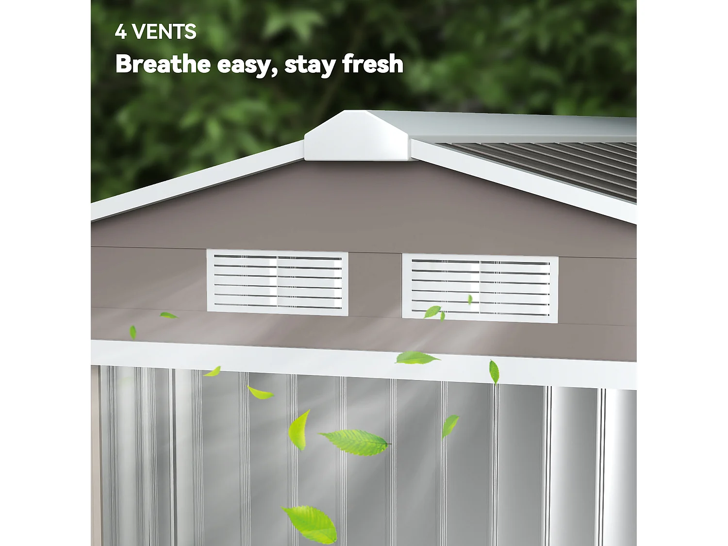 Casetta da giardino in lamiera porte scorrevoli 213x130x185 cm