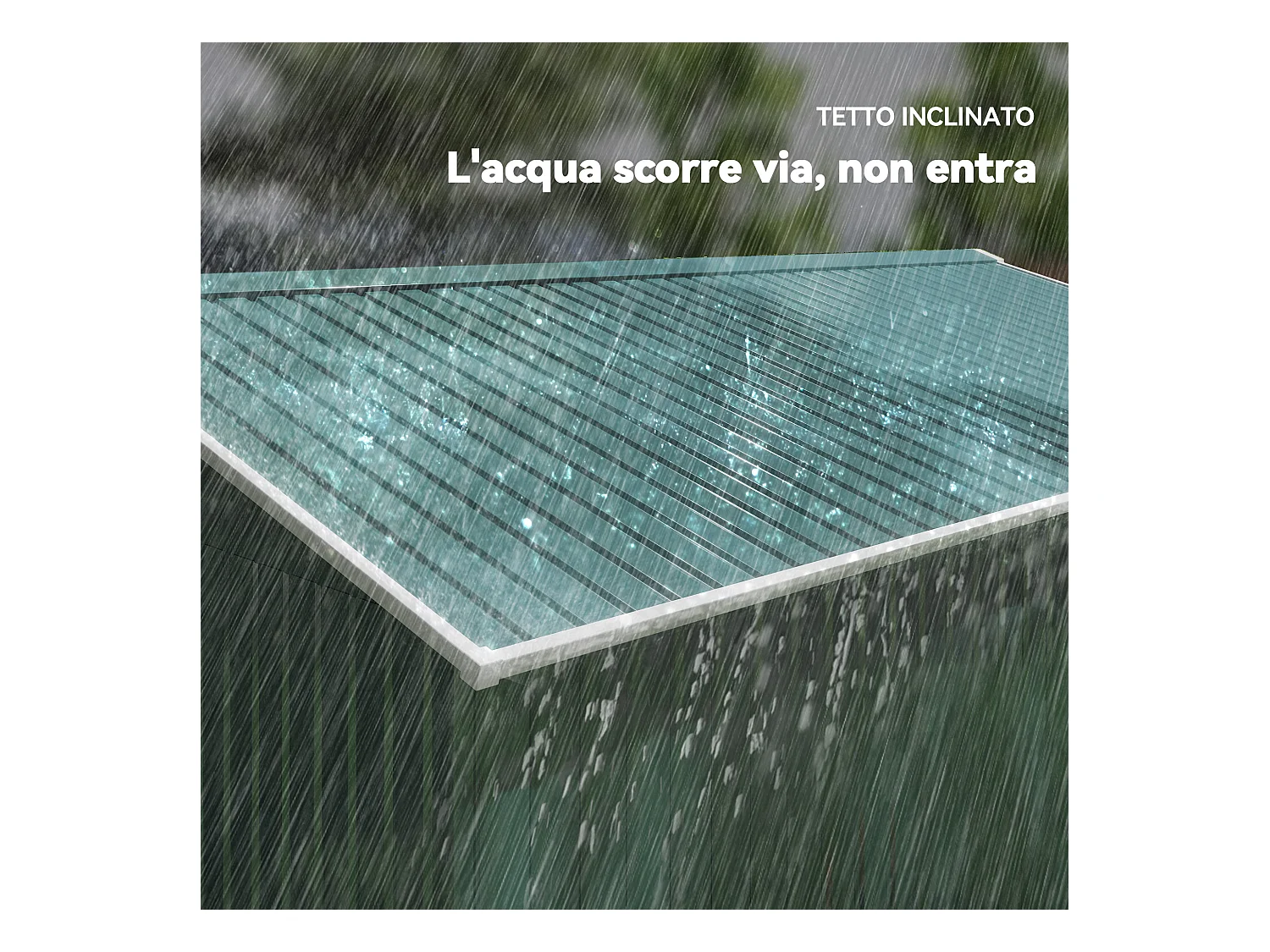 Casetta da giardino 340x386x200cm 2 porte 4 prese d'aria