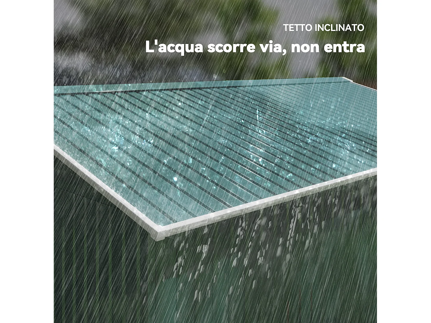 Casetta da giardino 340x386x200cm 2 porte 4 prese d'aria