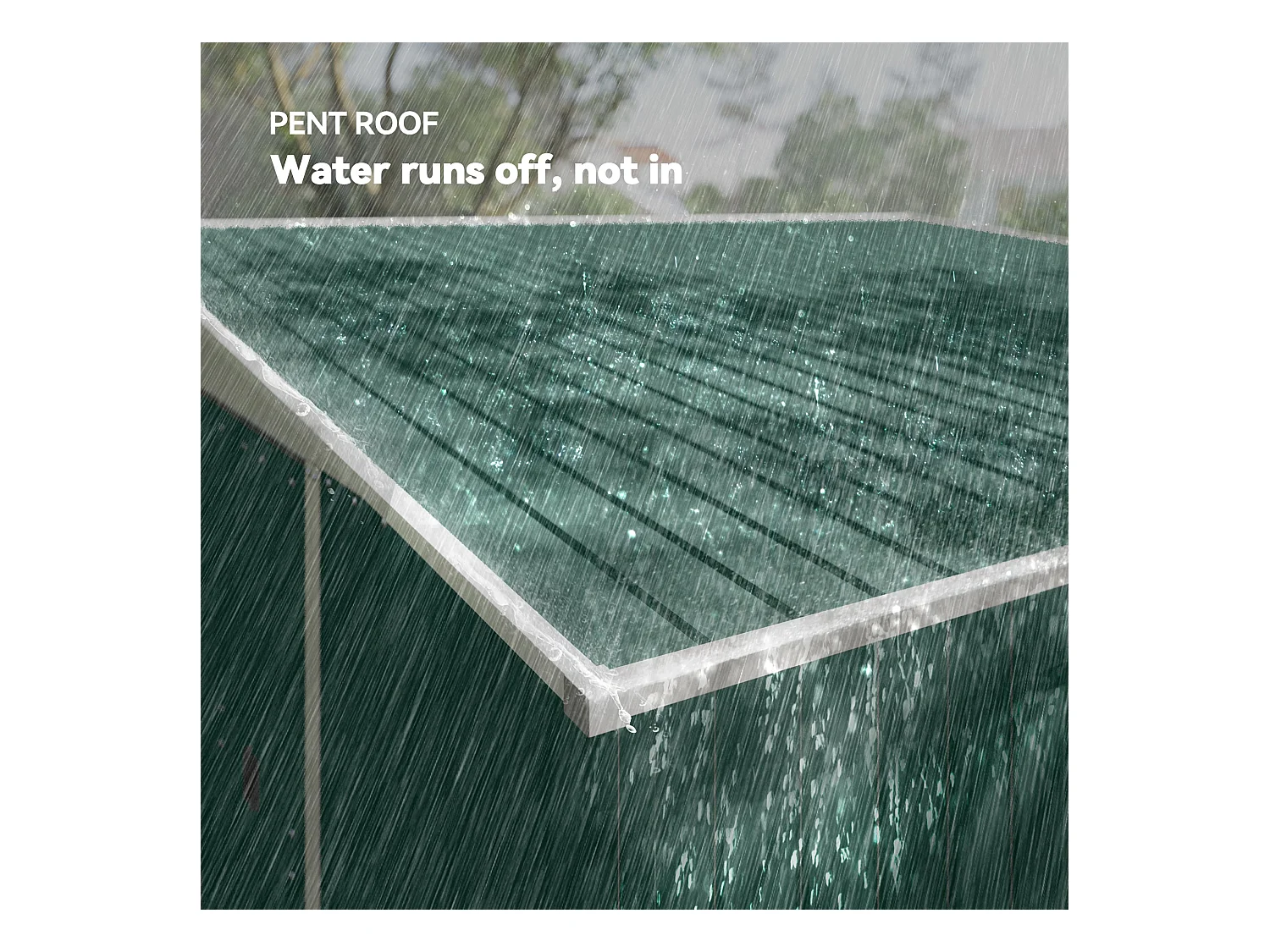 Casetta da giardino con porta scorrevole in acciaio verde