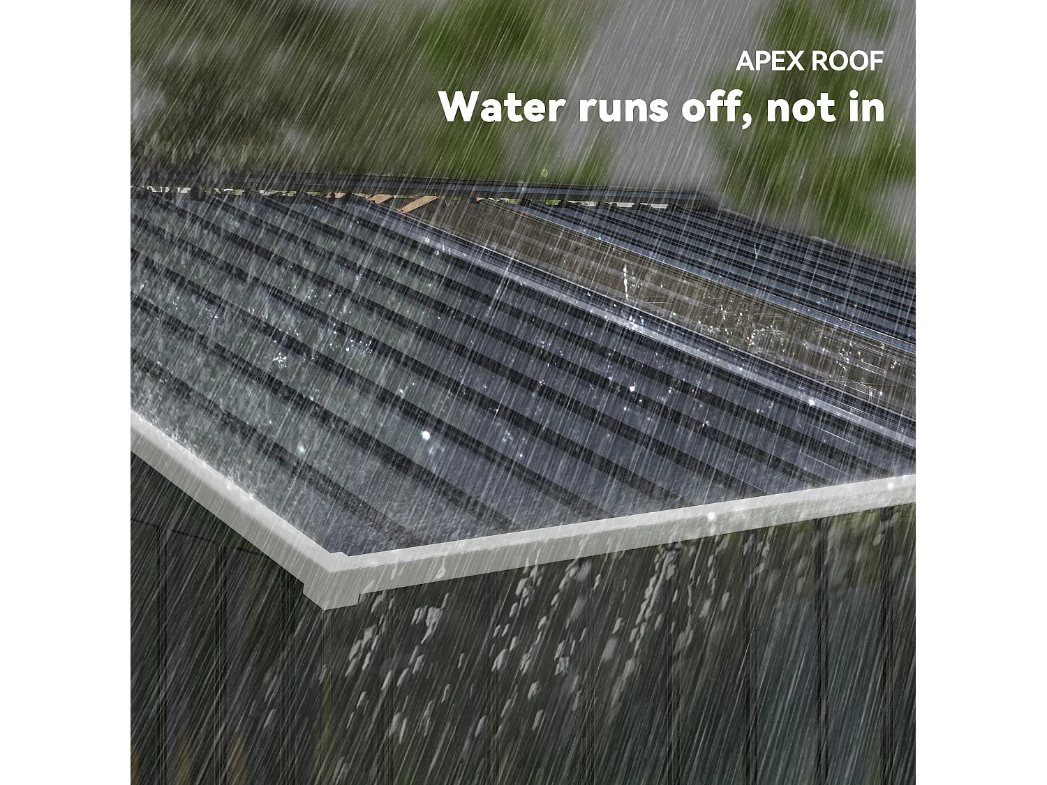 Casetta porta attrezzi in acciaio con tetto inclinato e 2 porte grigio