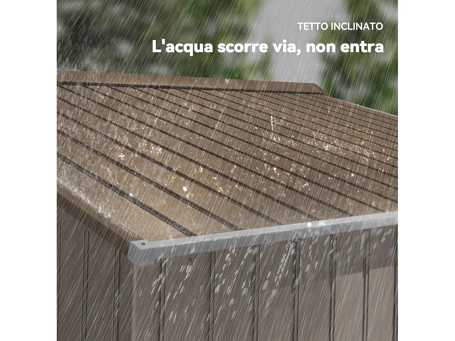 Capanno attrezzi in acciaio con porte scorrevoli 277x195x192 cm giallo