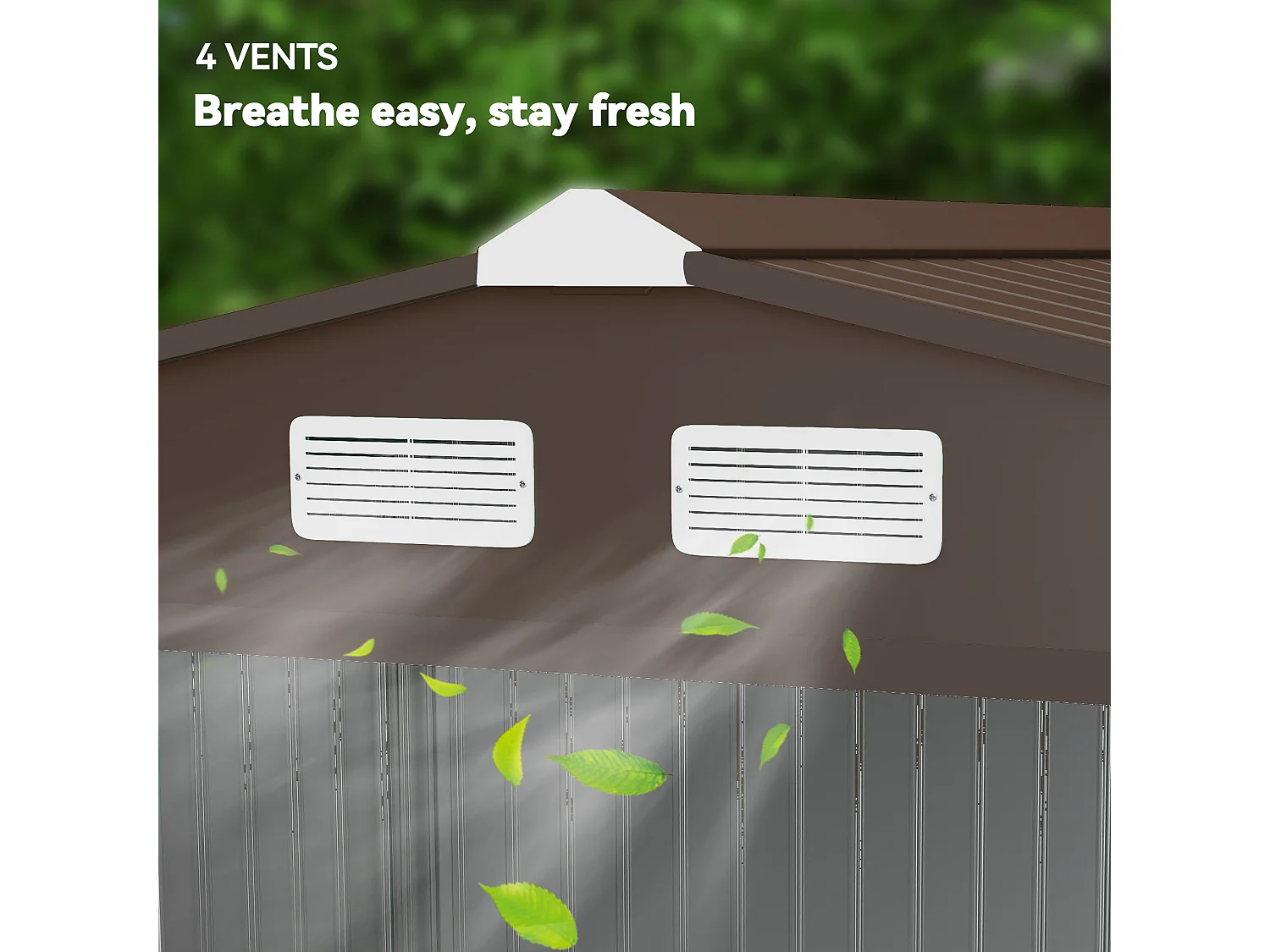 Capanno attrezzi in acciaio con porte scorrevoli 277x195x192 cm giallo