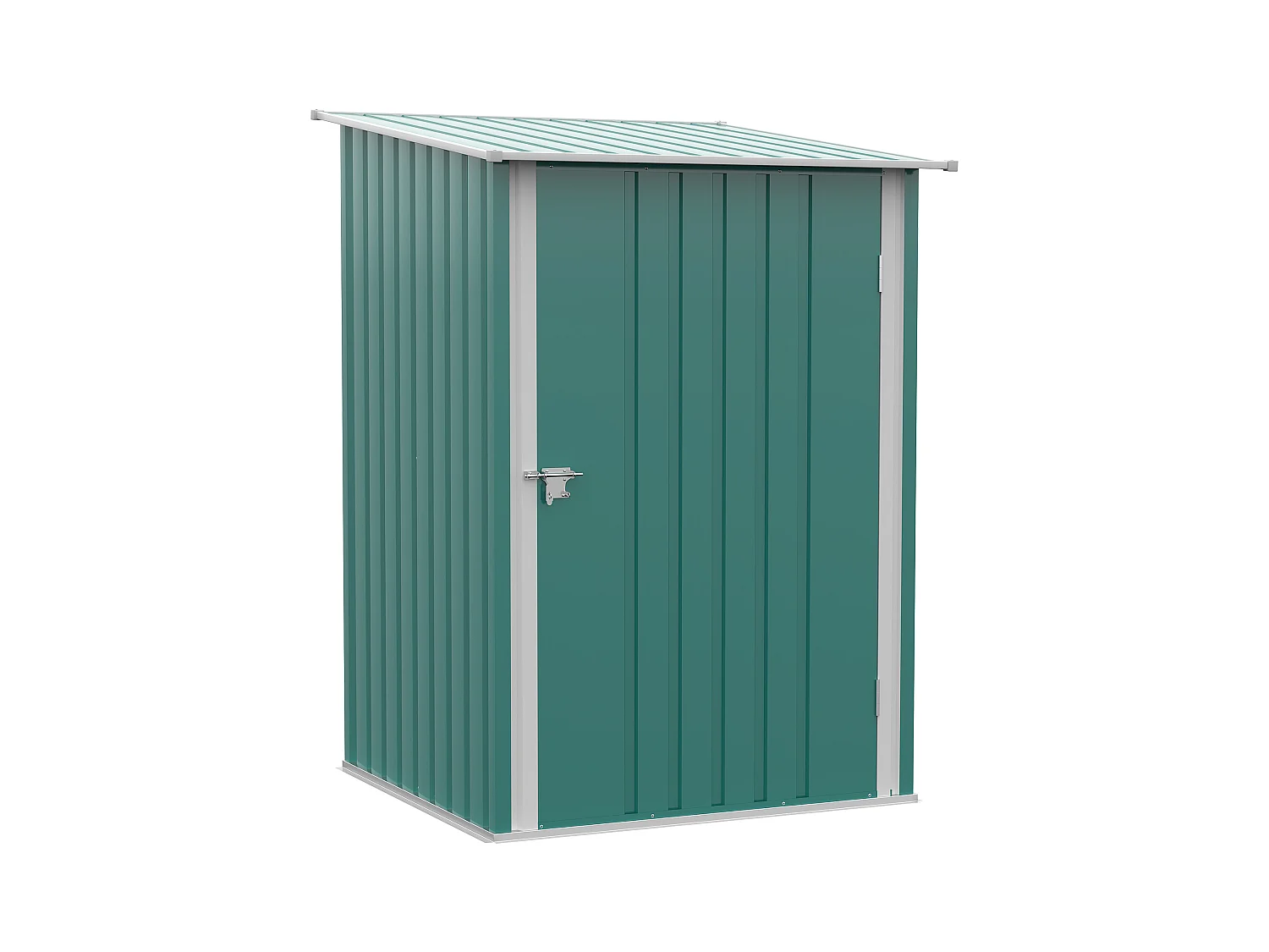 Casetta da giardino 1x1m con porta in acciaio verde