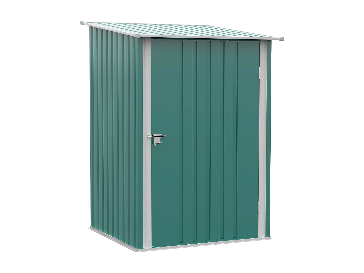 Casetta da giardino 1x1m con porta in acciaio verde