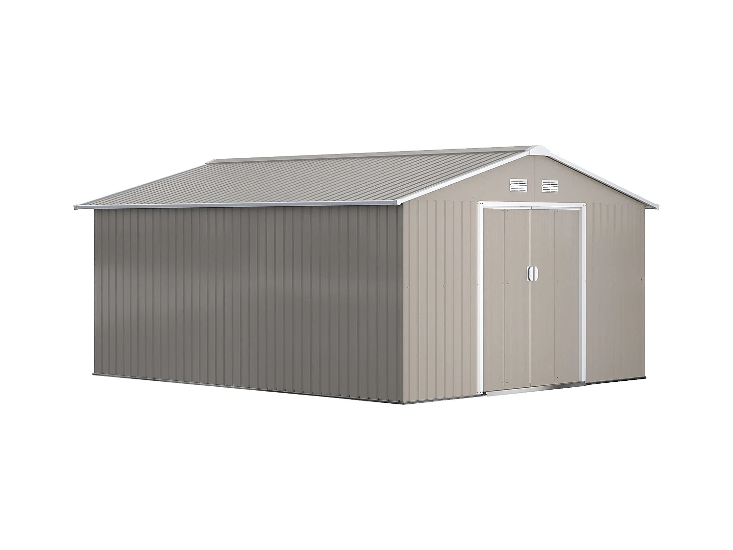 Capanno attrezzi in acciaio porte scorrevoli 340x386x200cm