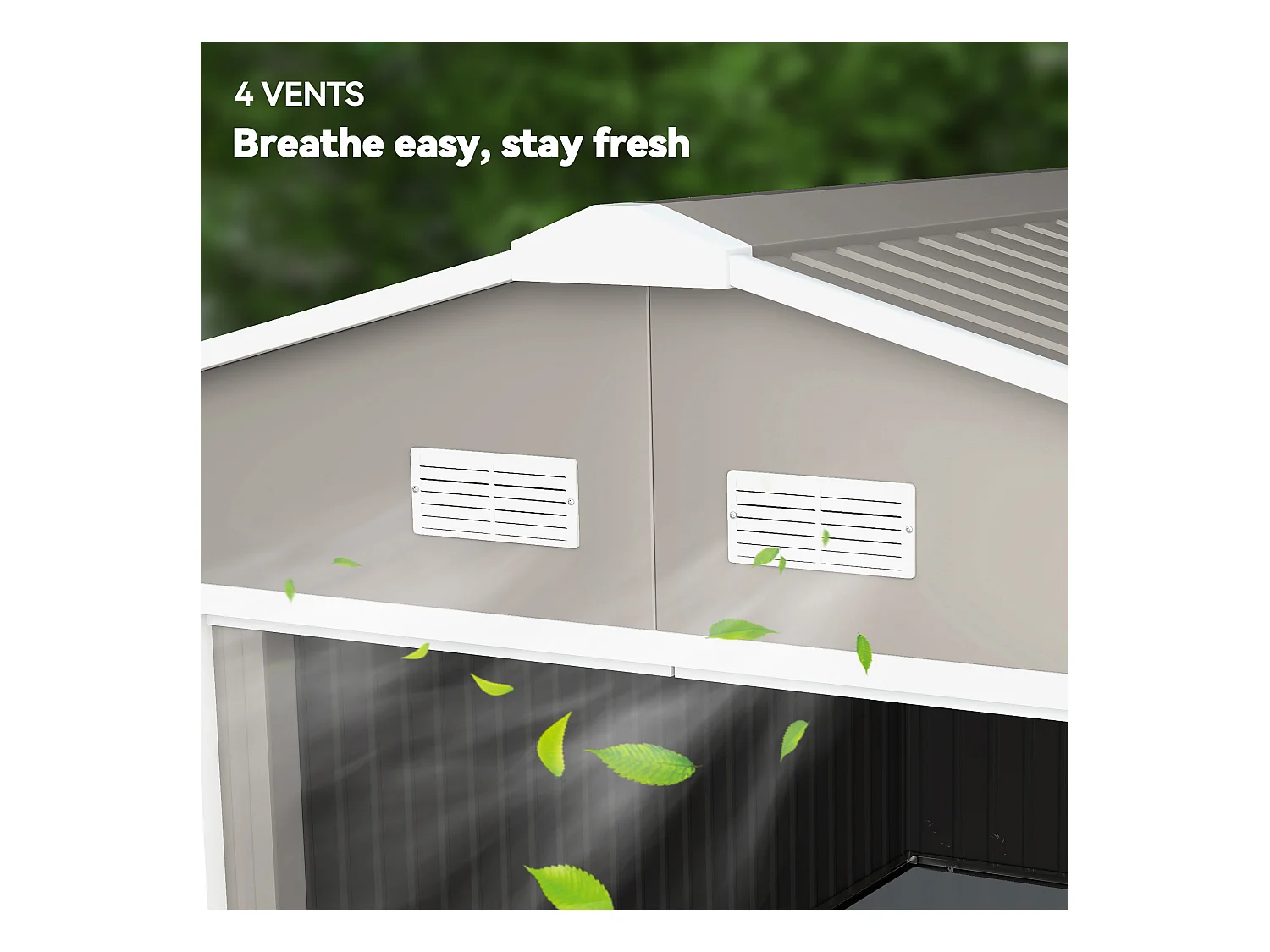 Capanno attrezzi in acciaio porte scorrevoli 340x386x200cm