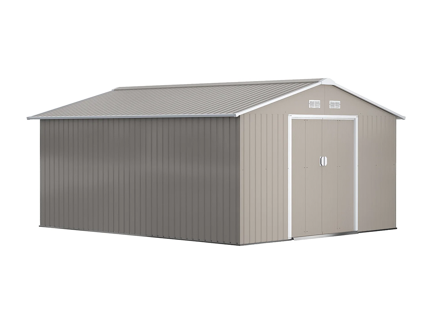 Capanno attrezzi in acciaio porte scorrevoli 340x386x200cm