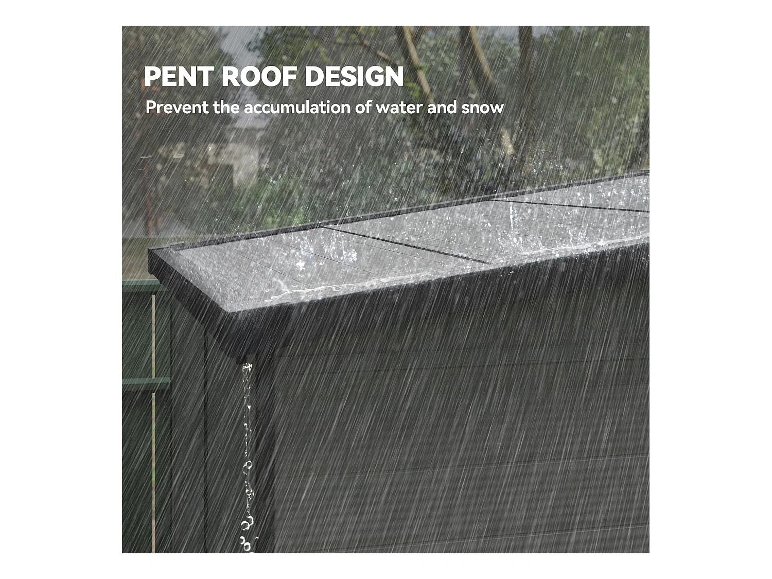 Casetta da giardino in plastica con finestre 1.9x1.9 m grigio