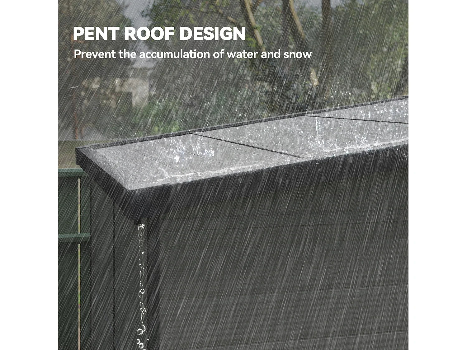 Casetta da giardino in plastica con finestre 1.9x1.9 m grigio