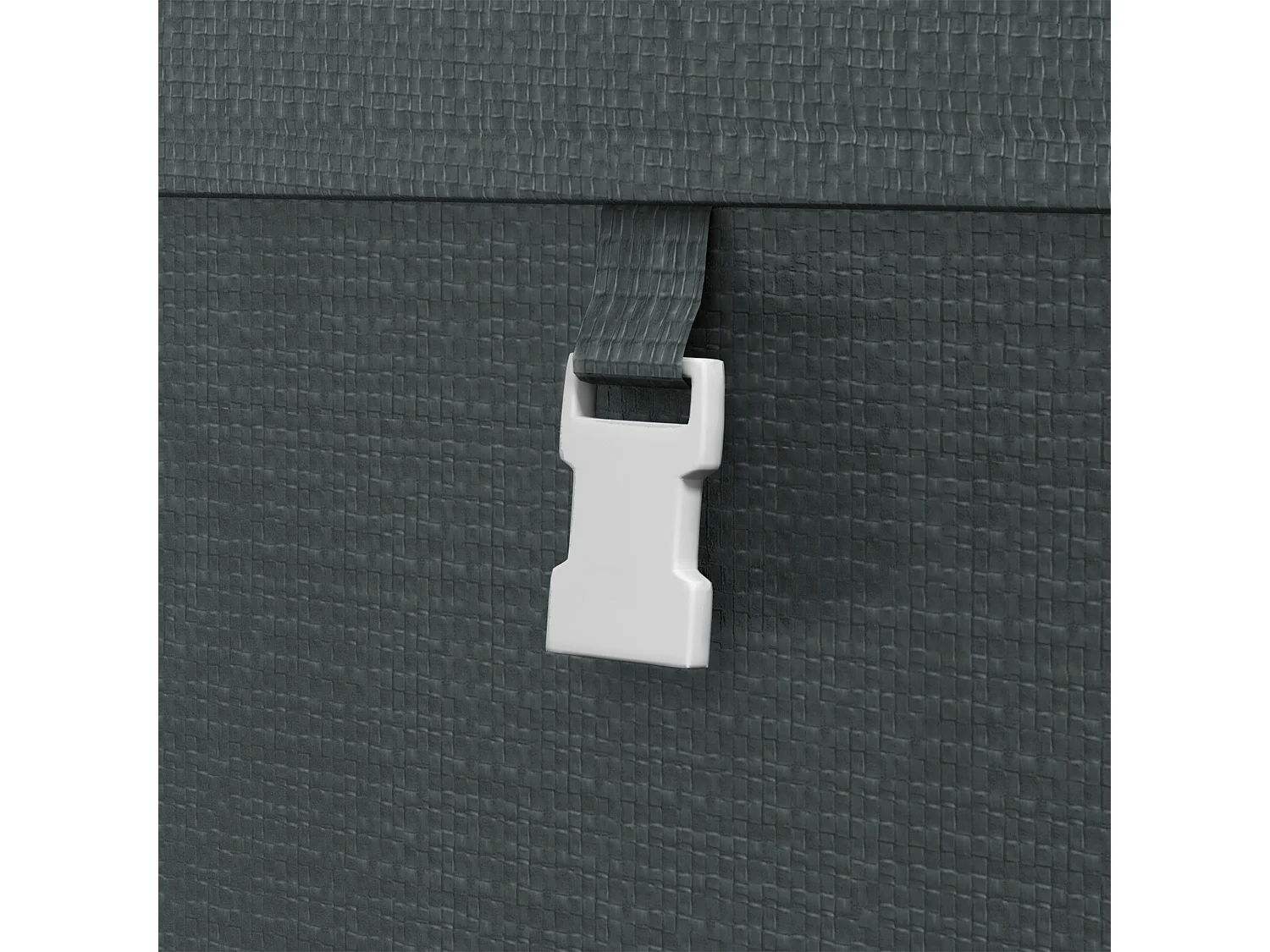 Capanno attrezzi anti uv con ingresso a zip in acciaio e pe grigio