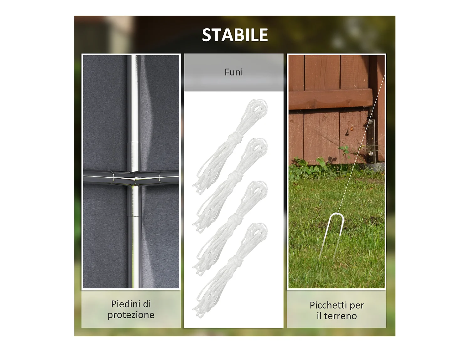 Capanno da giardino con porta avvolgibile grigio scuro