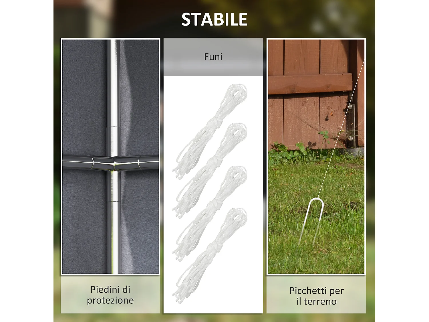 Capanno da giardino con porta avvolgibile grigio scuro