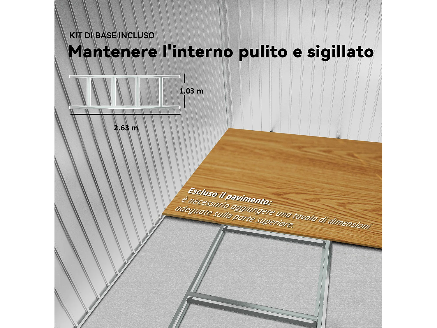 Capanno attrezzi in acciaio con porte scorrevoli 277x195x192 cm verde