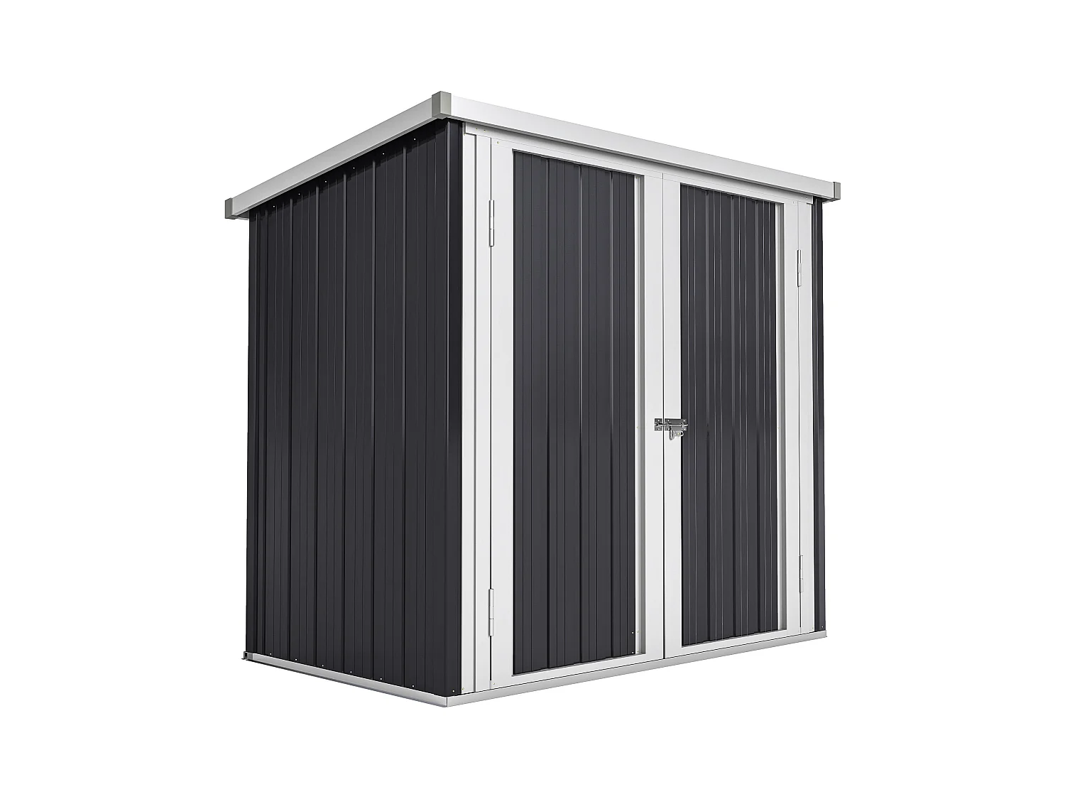 Casetta da giardino in lamiera con doppia porta 147x86x134cm