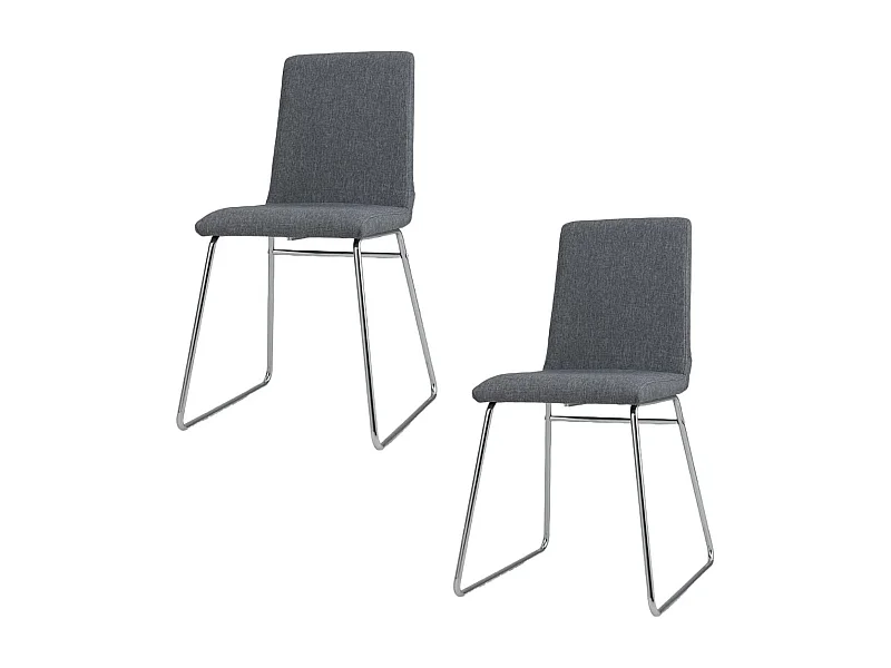 Set di 2/4 sedie da pranzo moderne, Sedia imbottita con schienale pieghevole e struttura in metallo