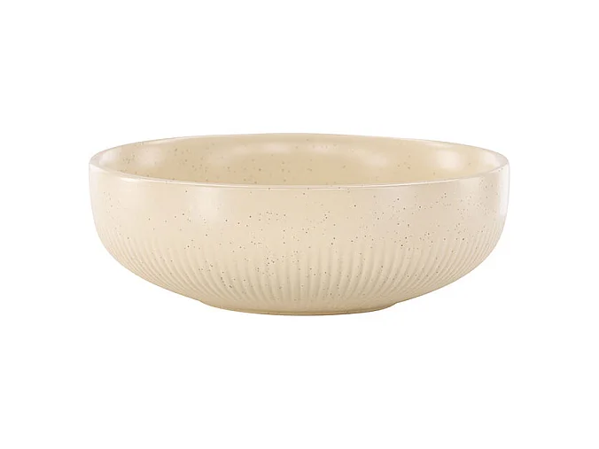 Bougeoir Design en Céramique "Posh" 18cm Beige & Noir