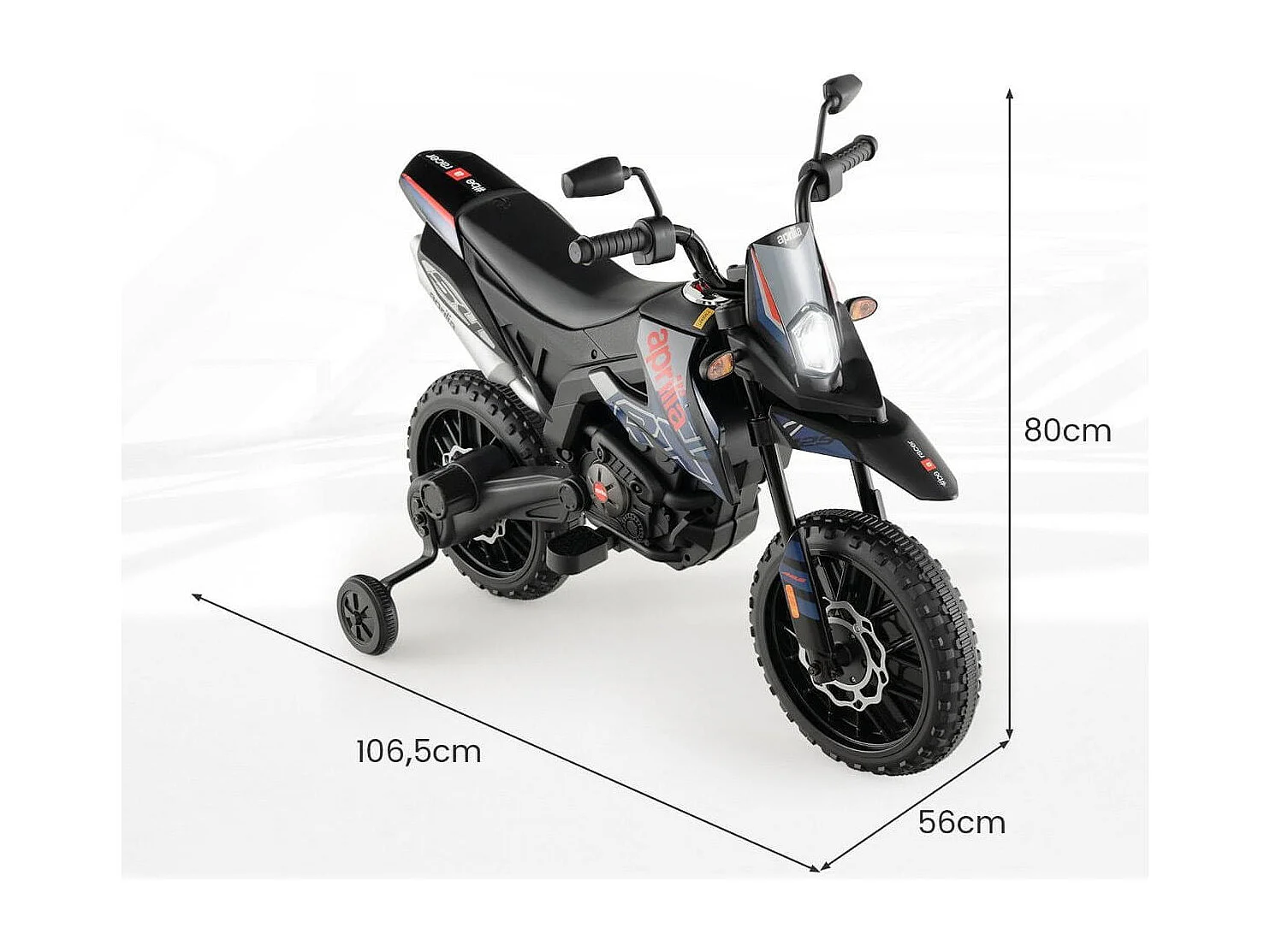 Moto Électrique pour Enfant 3 à 8 Ans avec Musique et Bleutooth Vitesse 5,5 - 6 km/h Batterie 12V Inclus Charge 30 KG Bleu