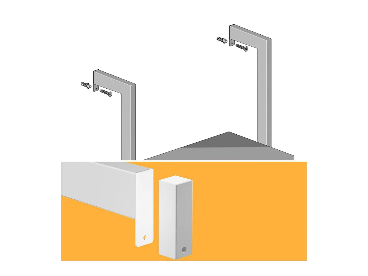 Libreria a 5 piani a parete in metallo da soggiorno, Scala porta oggetti bagno 183x30x61cm Bianco