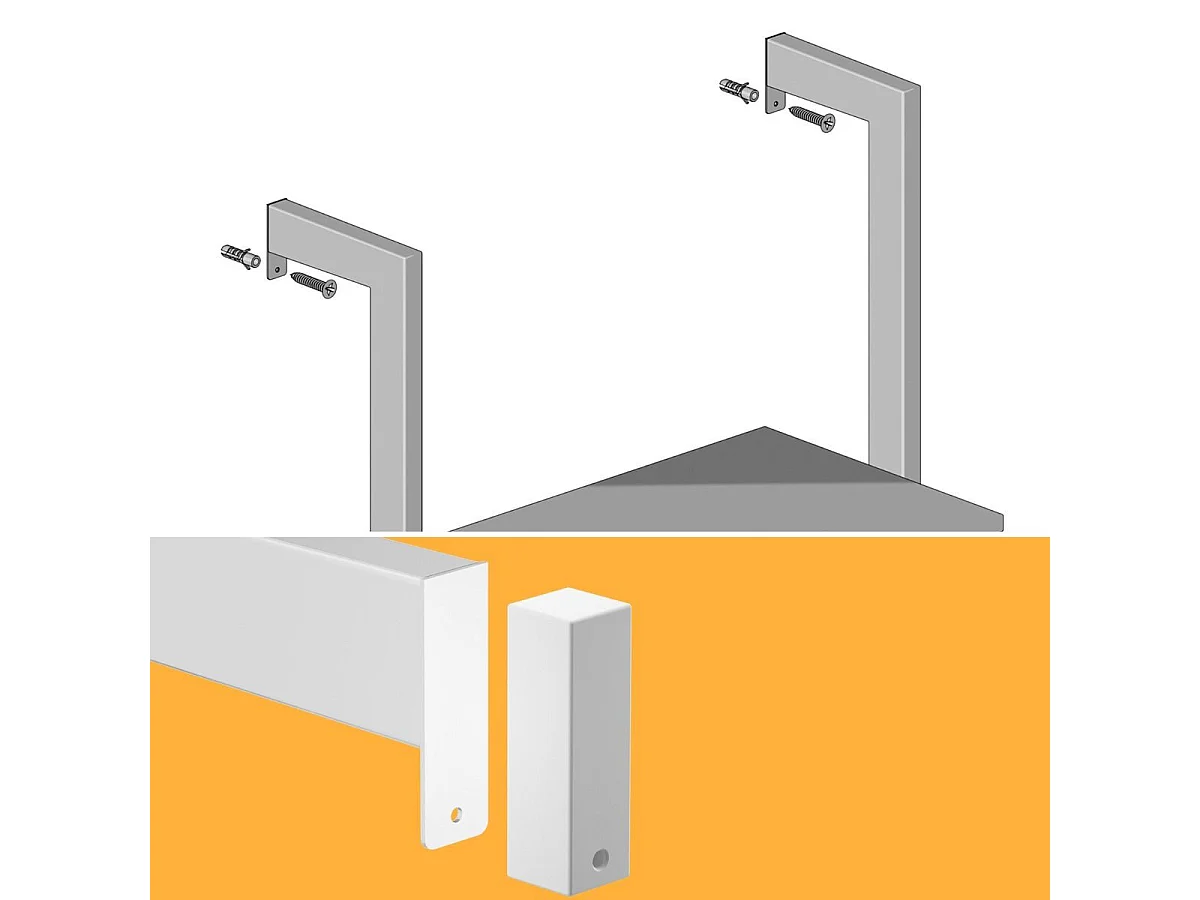 Etagère Echelle en MDF Noir avec 5 Niveaux Etagère de Rangement Blanc