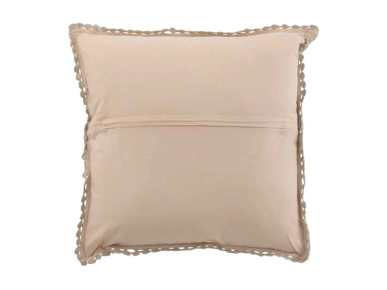 Coussin Déco "Dentelle" 45x45cm Taupe
