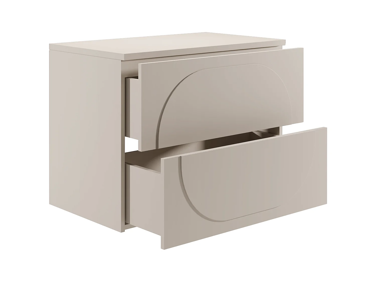 Meuble sous vasque suspendu avec planche - Beige - 80 cm - VUTOMA