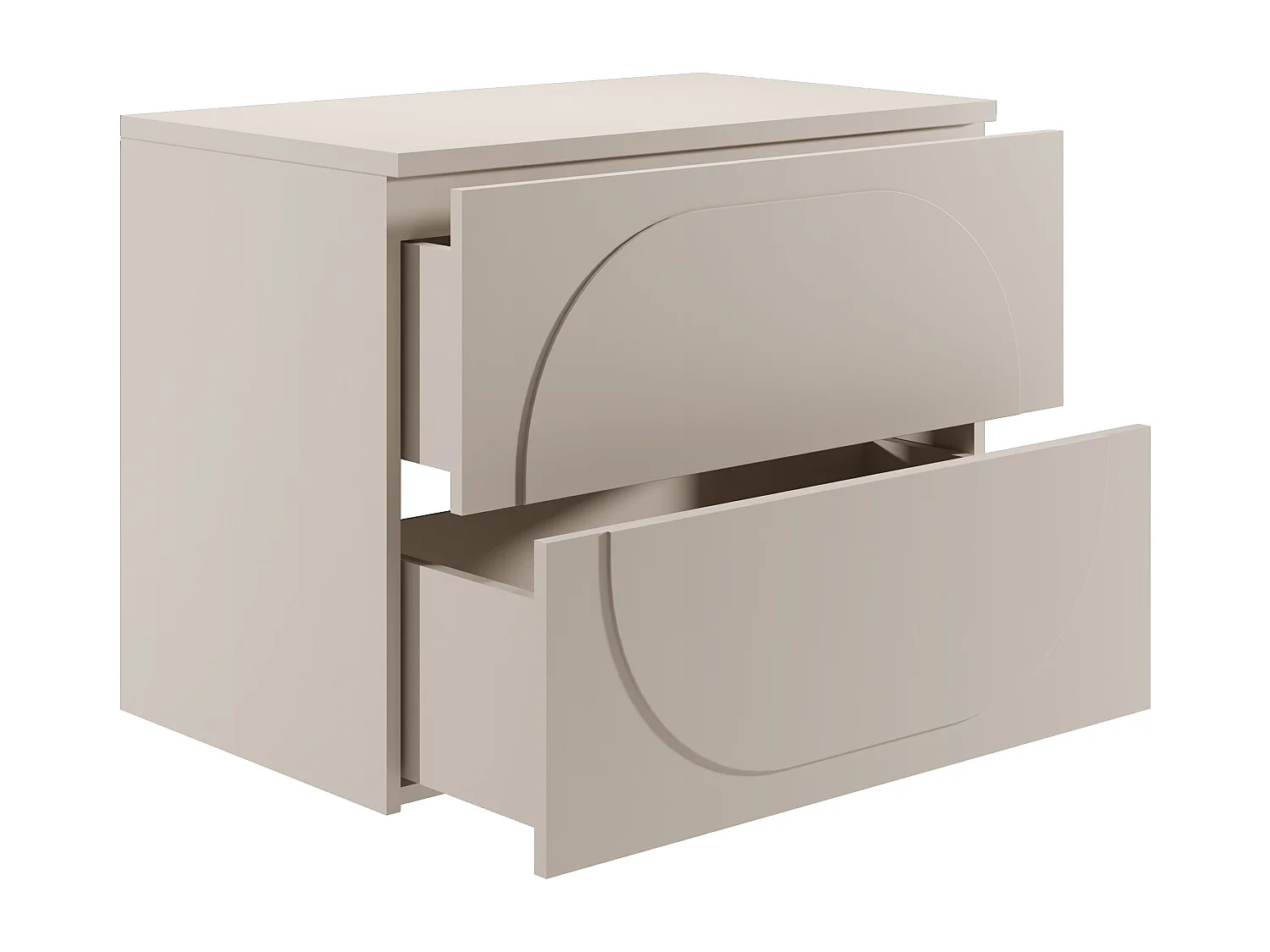 Waschtischunterschrank hängend + Ablage - Beige - 80 cm - VUTOMA