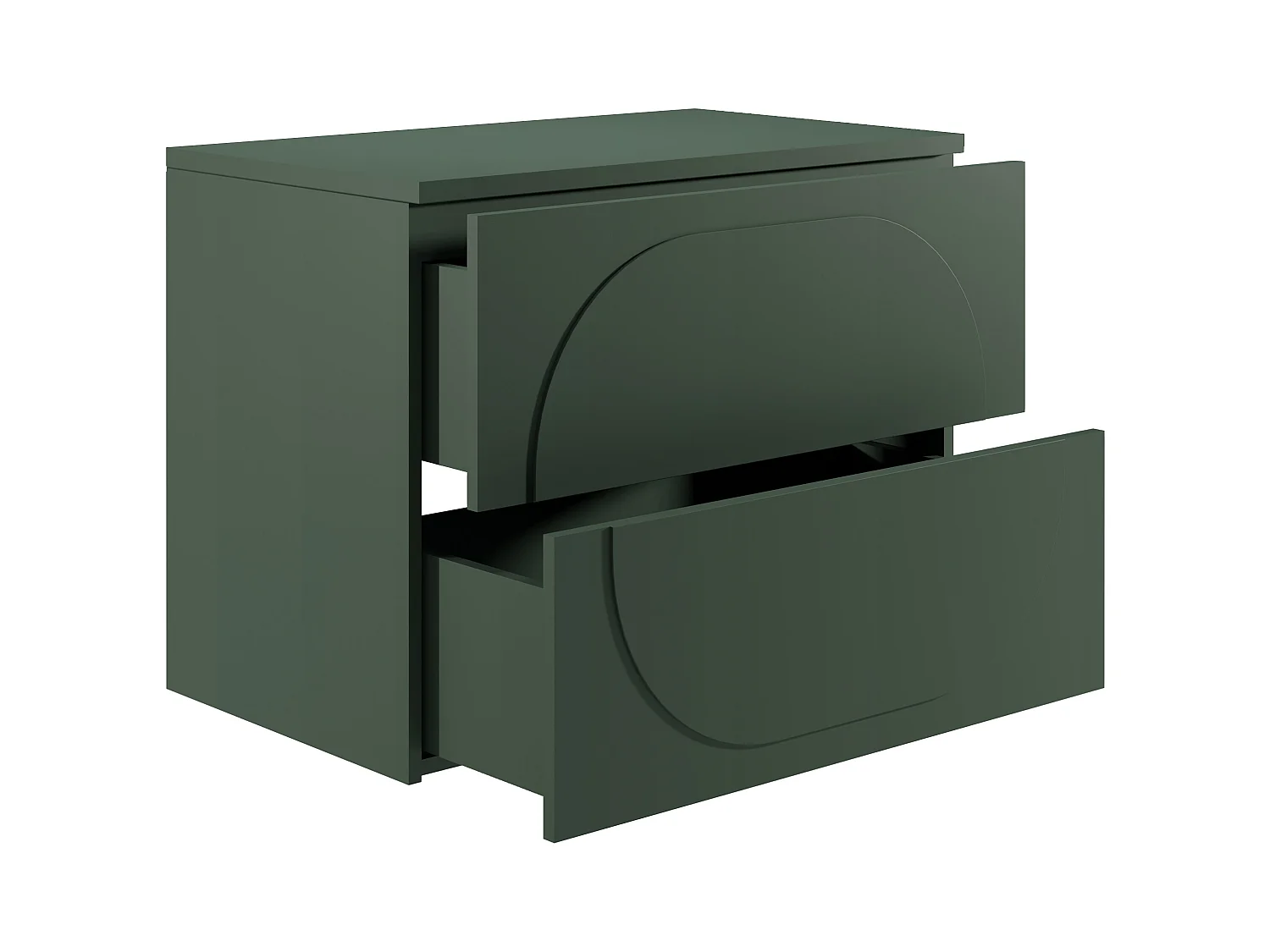 Meuble sous vasque suspendu avec planche - Vert - 80 cm - VUTOMA