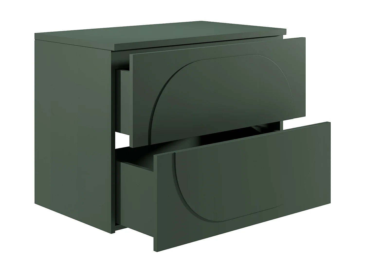 Waschtischunterschrank hängend + Ablage - Grün - 80 cm - VUTOMA