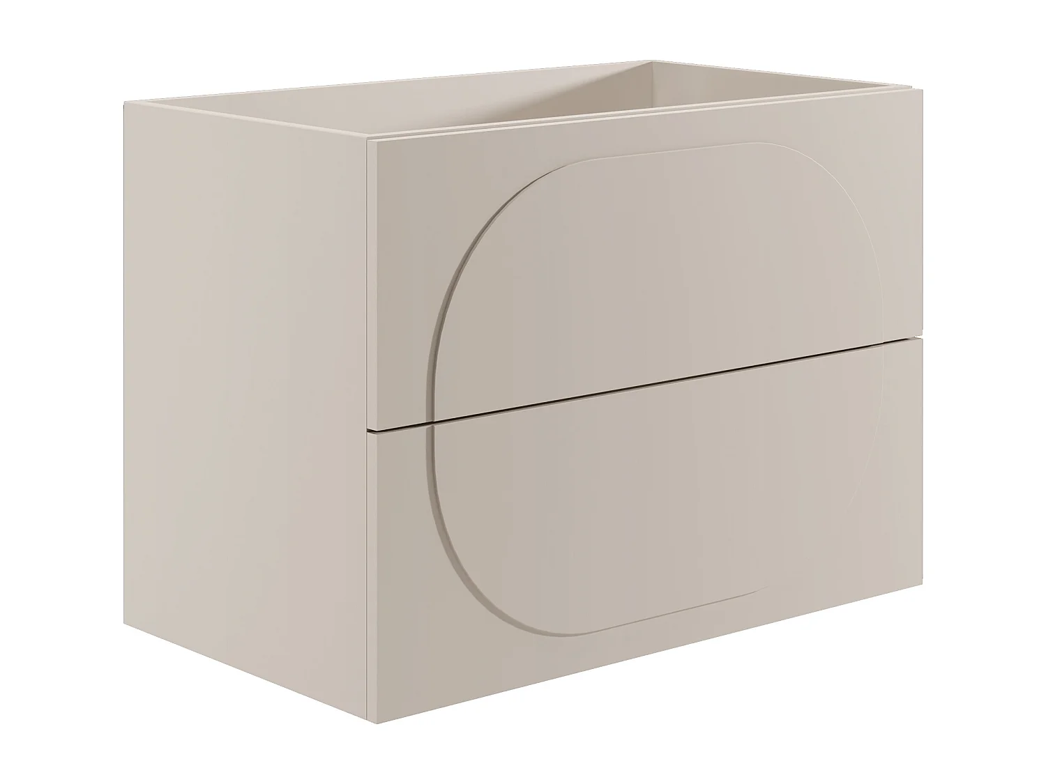 Vegghengt baderomsmøbel med nedfellingsservant - Beige - 80 cm - VUTOMA