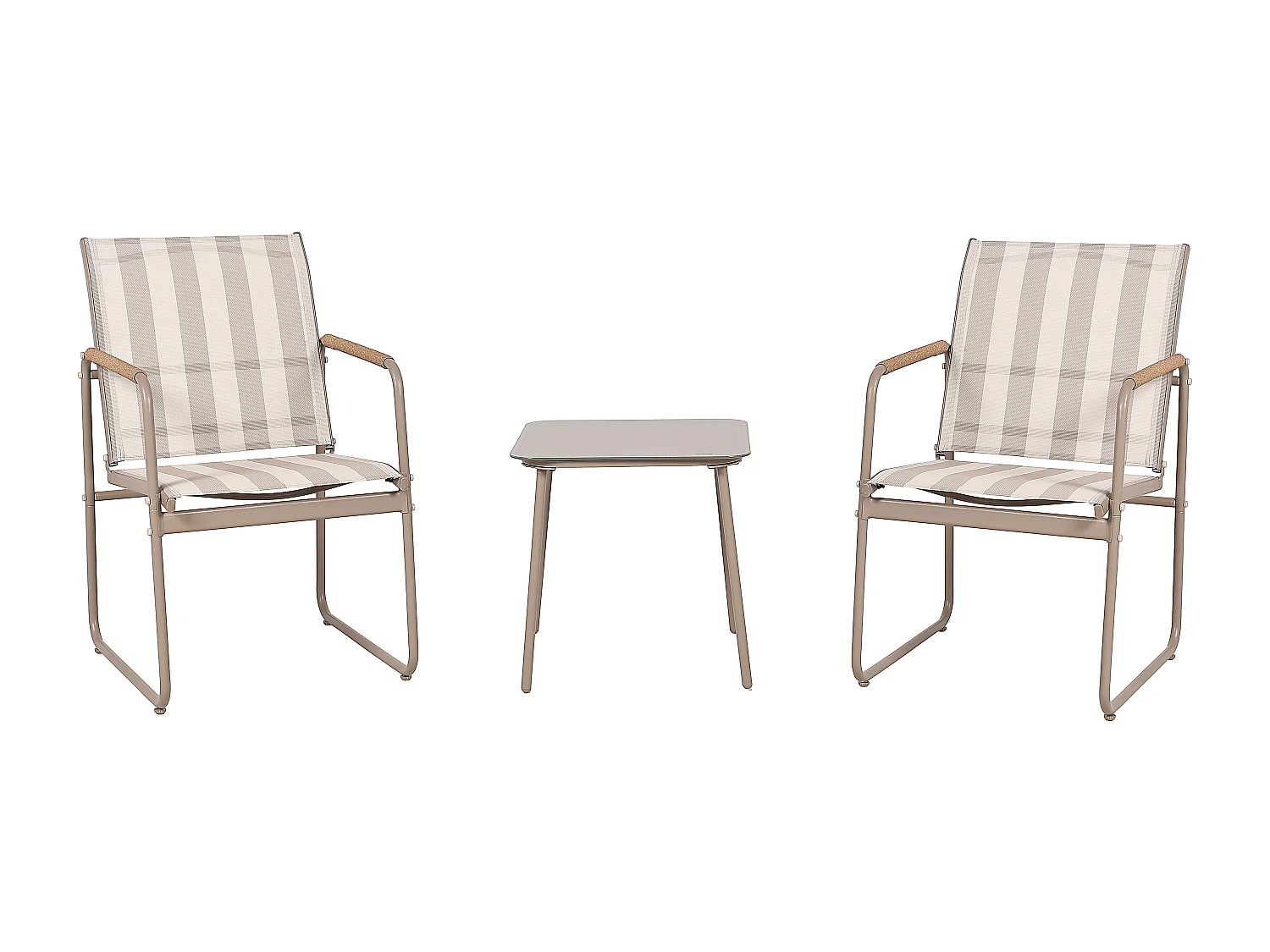 Salon De Jardin Namur 2pcs Beige Beige