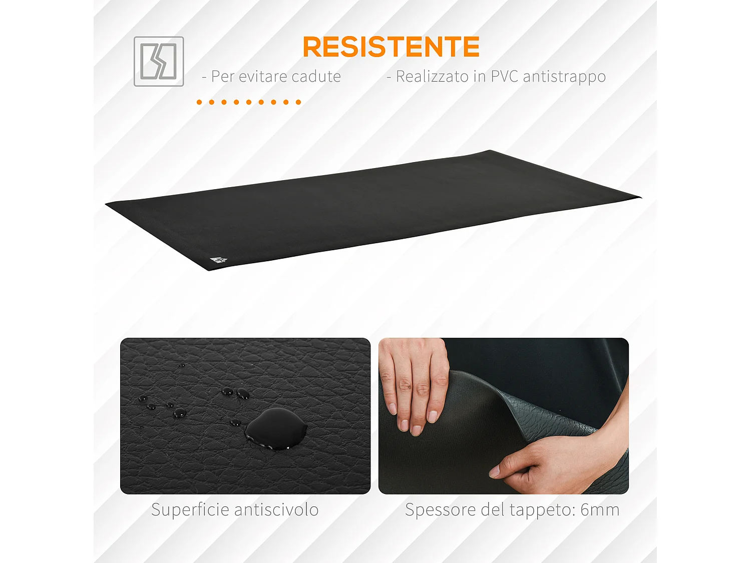Tappeto palestra ammortizzante per tapis roulant antiscivolo