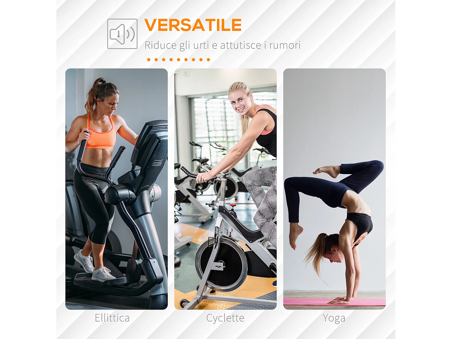 Tappeto palestra ammortizzante per tapis roulant antiscivolo