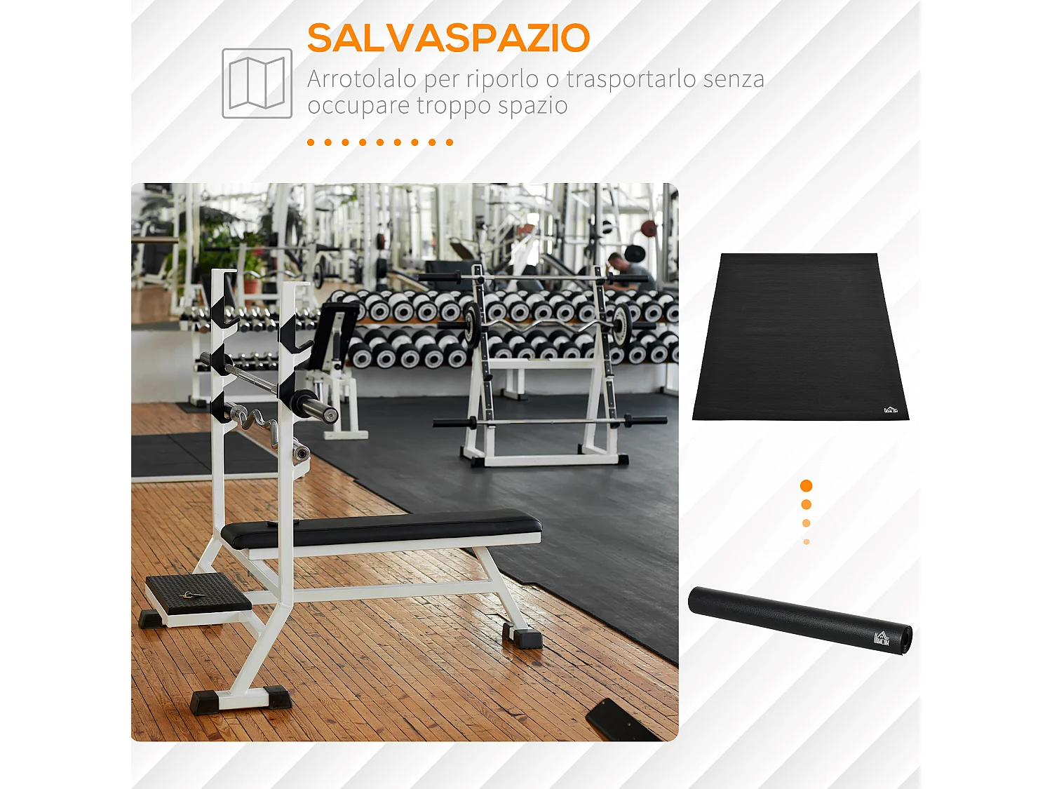Tappeto palestra ammortizzante per tapis roulant antiscivolo