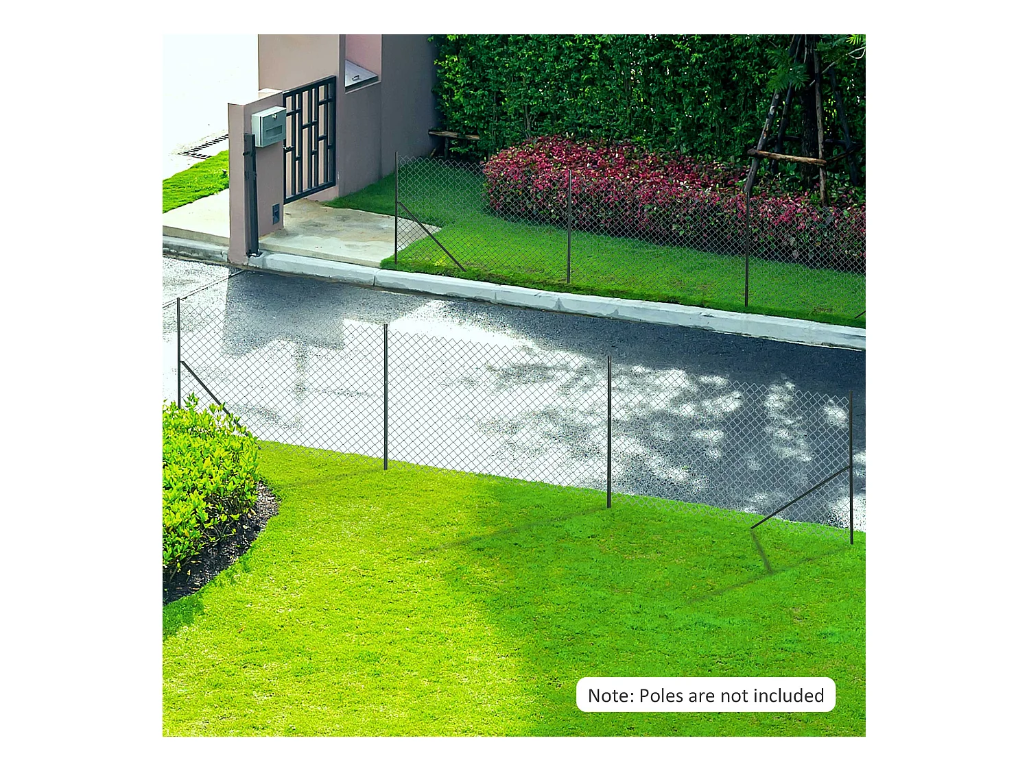 Rete di recinzione acciaio e pvc rotolo da 25m altezza 1.7m