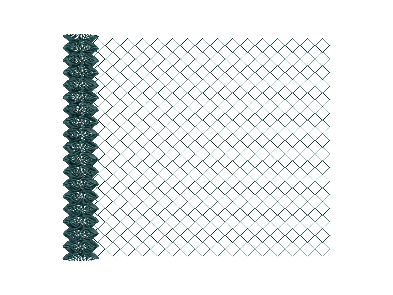 Rete di recinzione acciaio e pvc rotolo da 25m altezza 1.7m