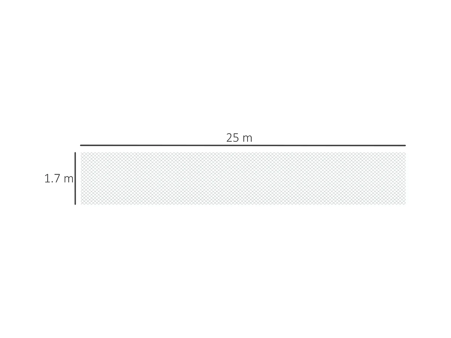 Rete di recinzione acciaio e pvc rotolo da 25m altezza 1.7m