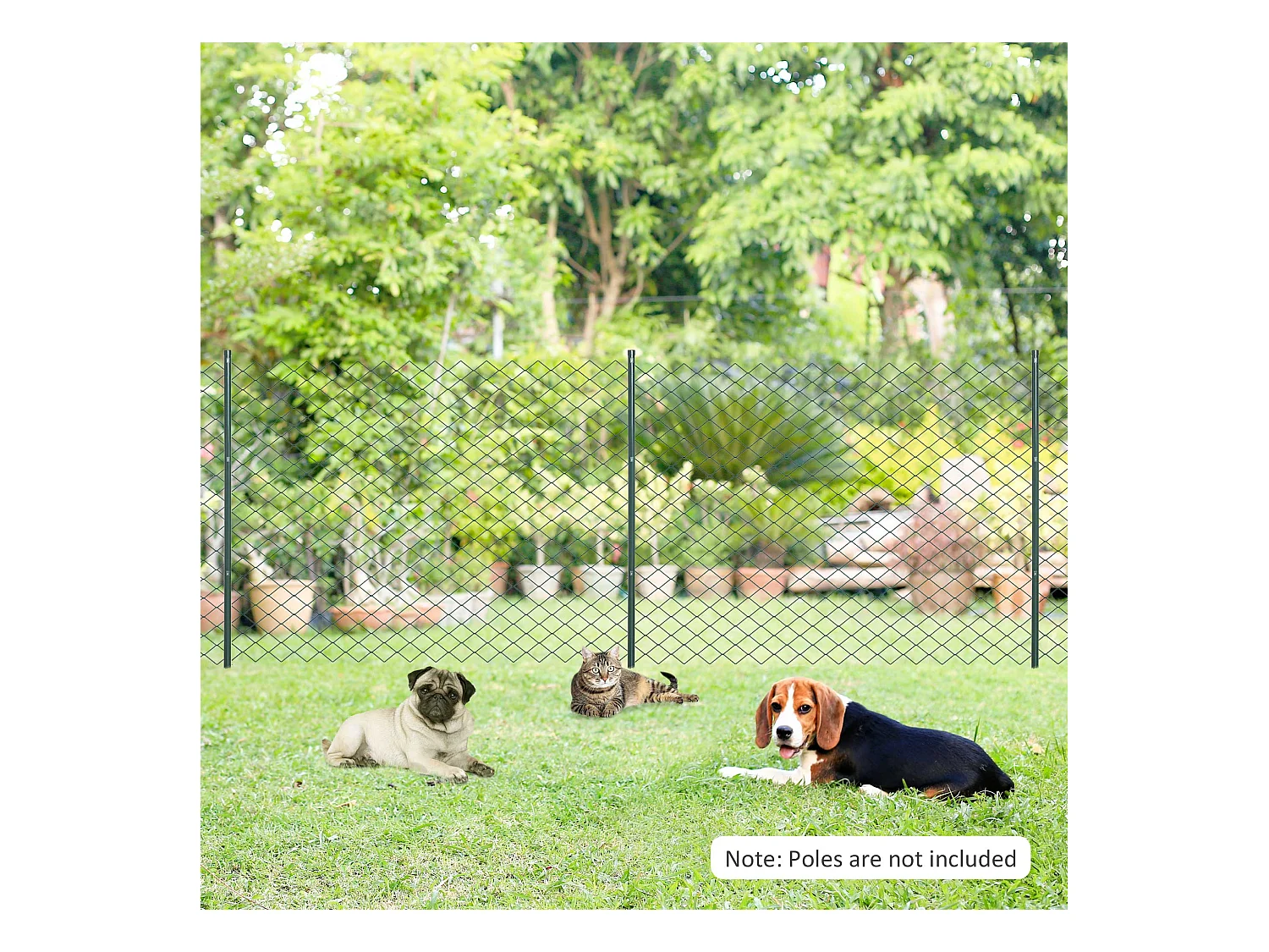 Rete di recinzione acciaio e pvc rotolo da 25m altezza 1.7m