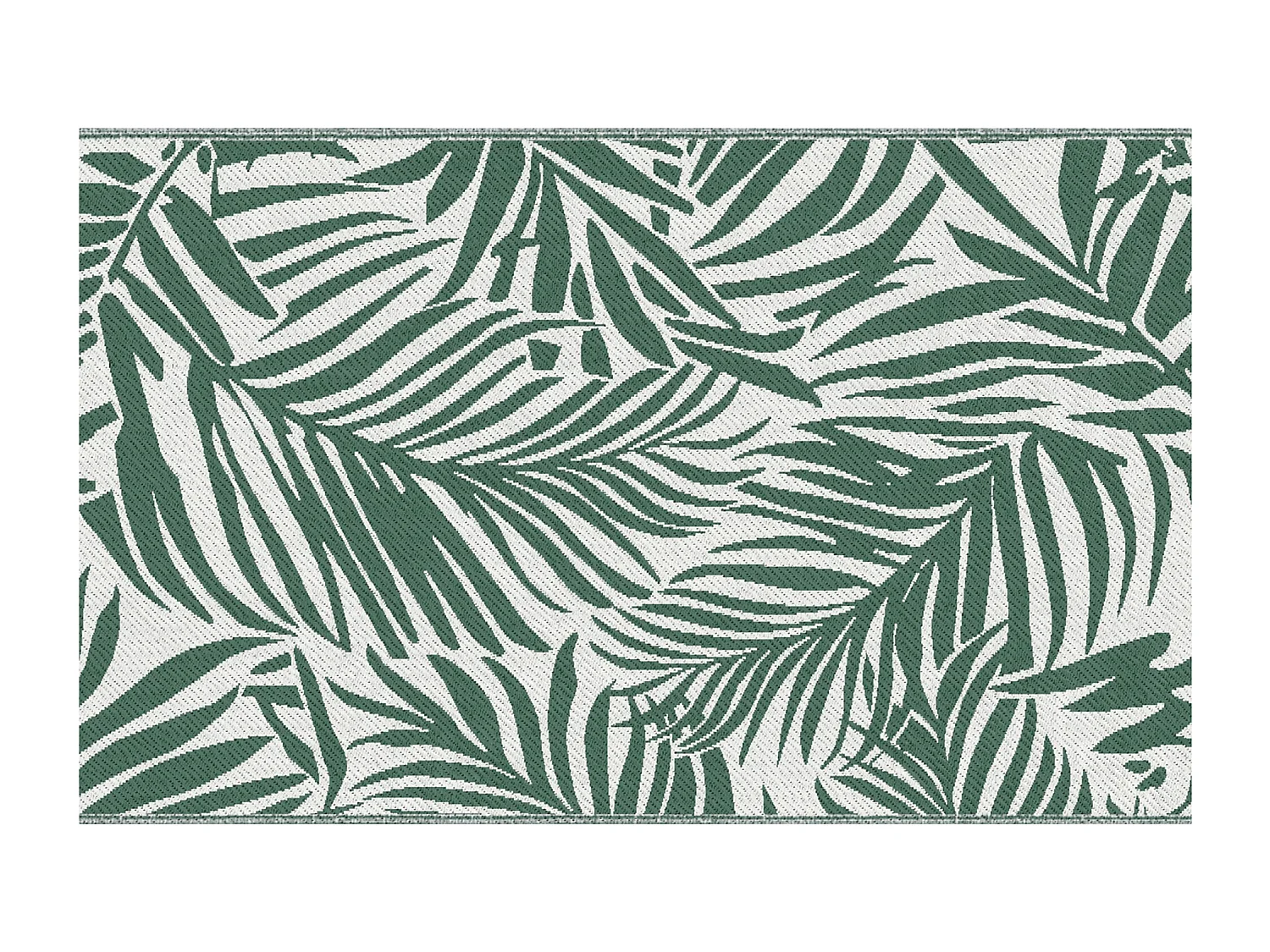 Tappeto esterno reversibile con fantasia a foglie 152x243 cm verde