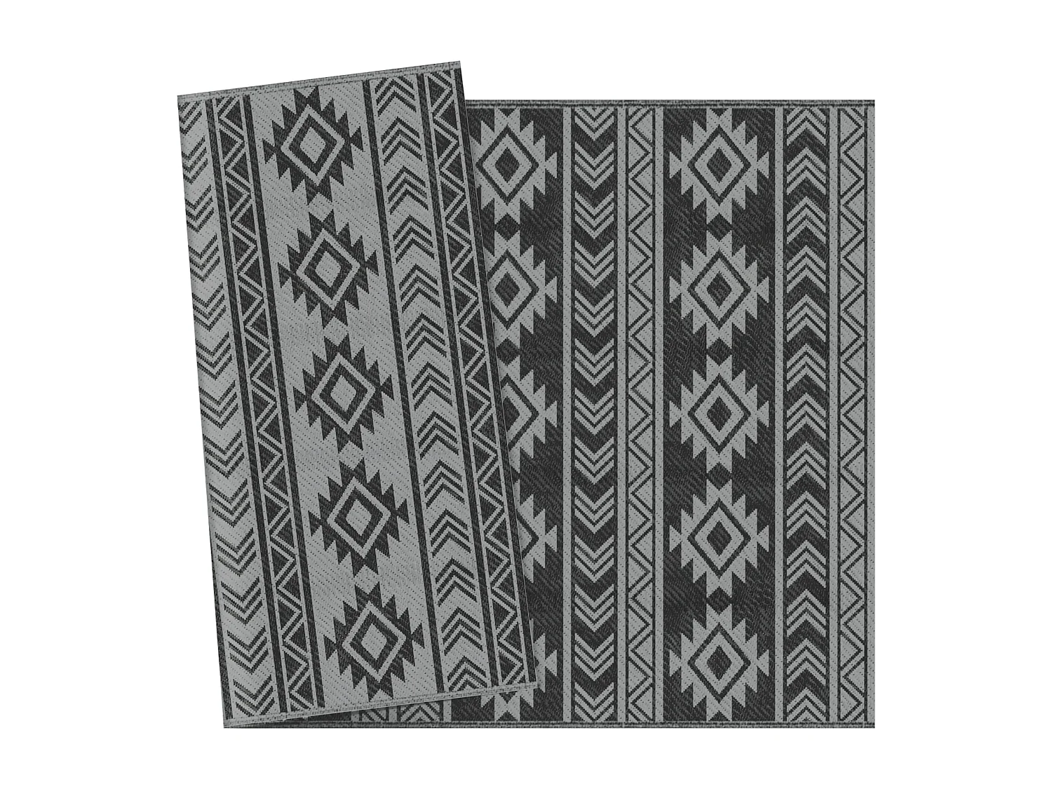 Tappeto per esterni in pp con design reversibile e pieghevole